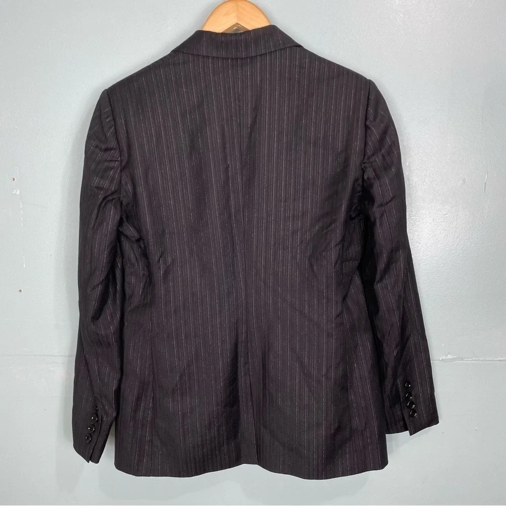 Dolce & Gabbana Pinstripe Metallic Blazer Sz 48‎ or US 38 Black Read Description